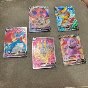 5 alternate art Pokémon cards brand new, and in good condition